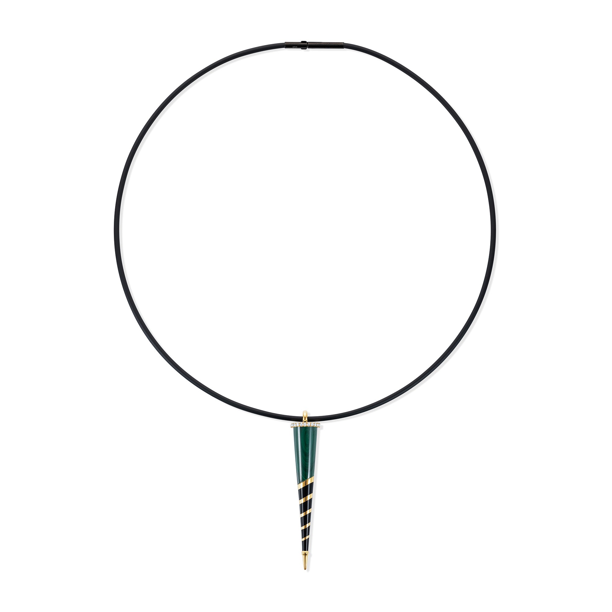 Spiky Pendant with Gold Spiral Detail