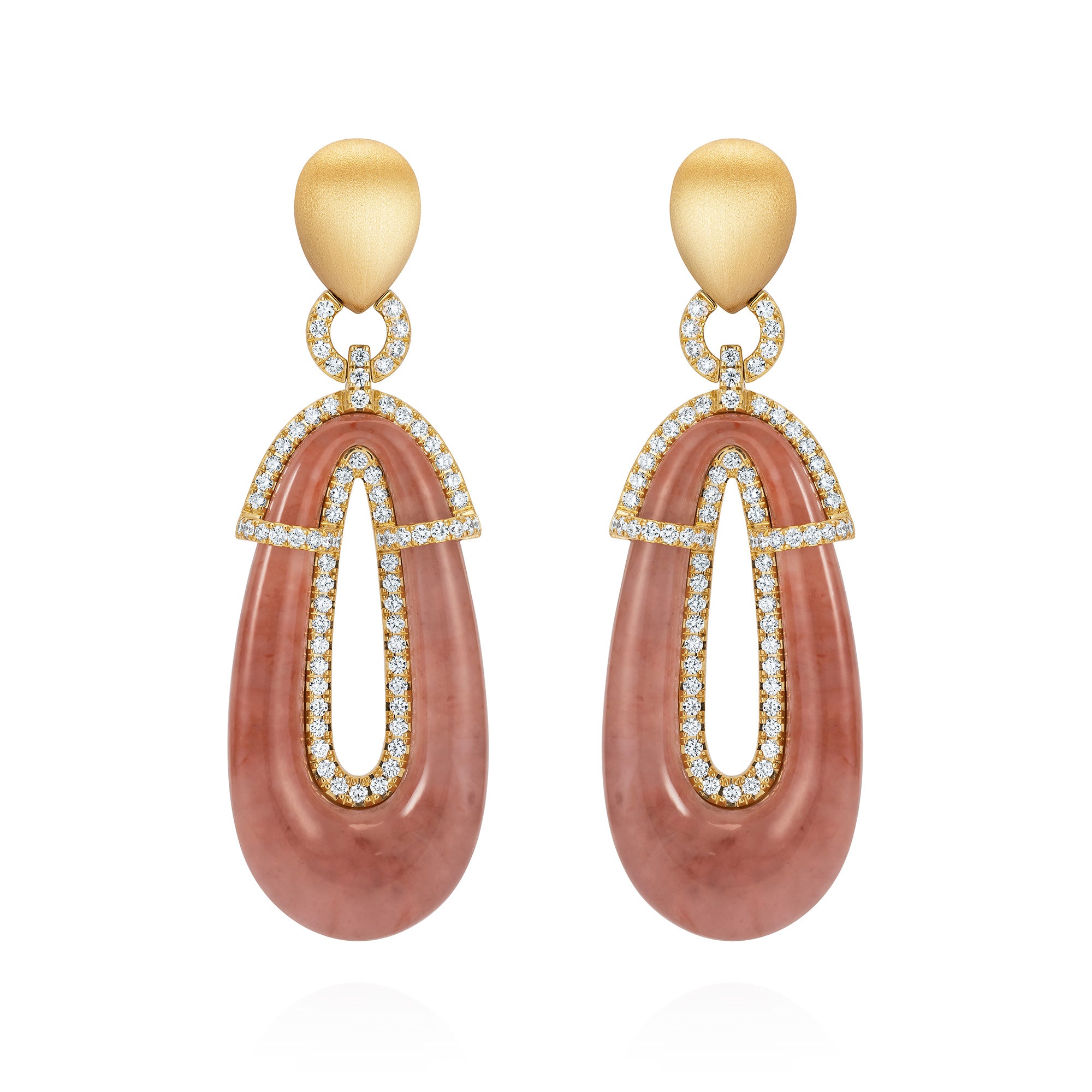 Pengusa Earrings Rose Quartz (Classic Size)