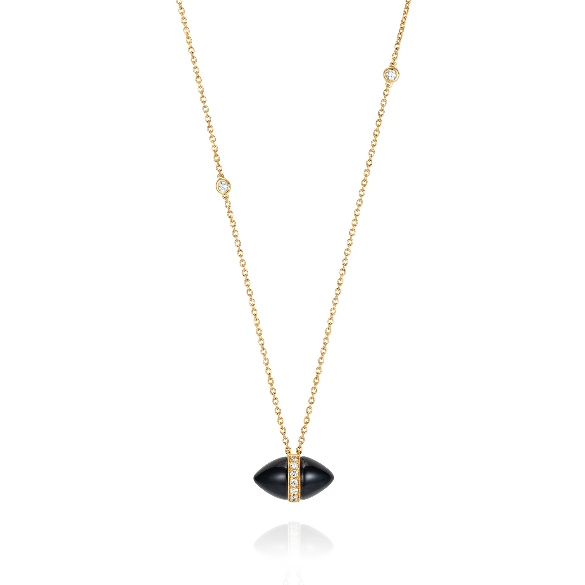 Seed Diamond Pave Pendant Onyx