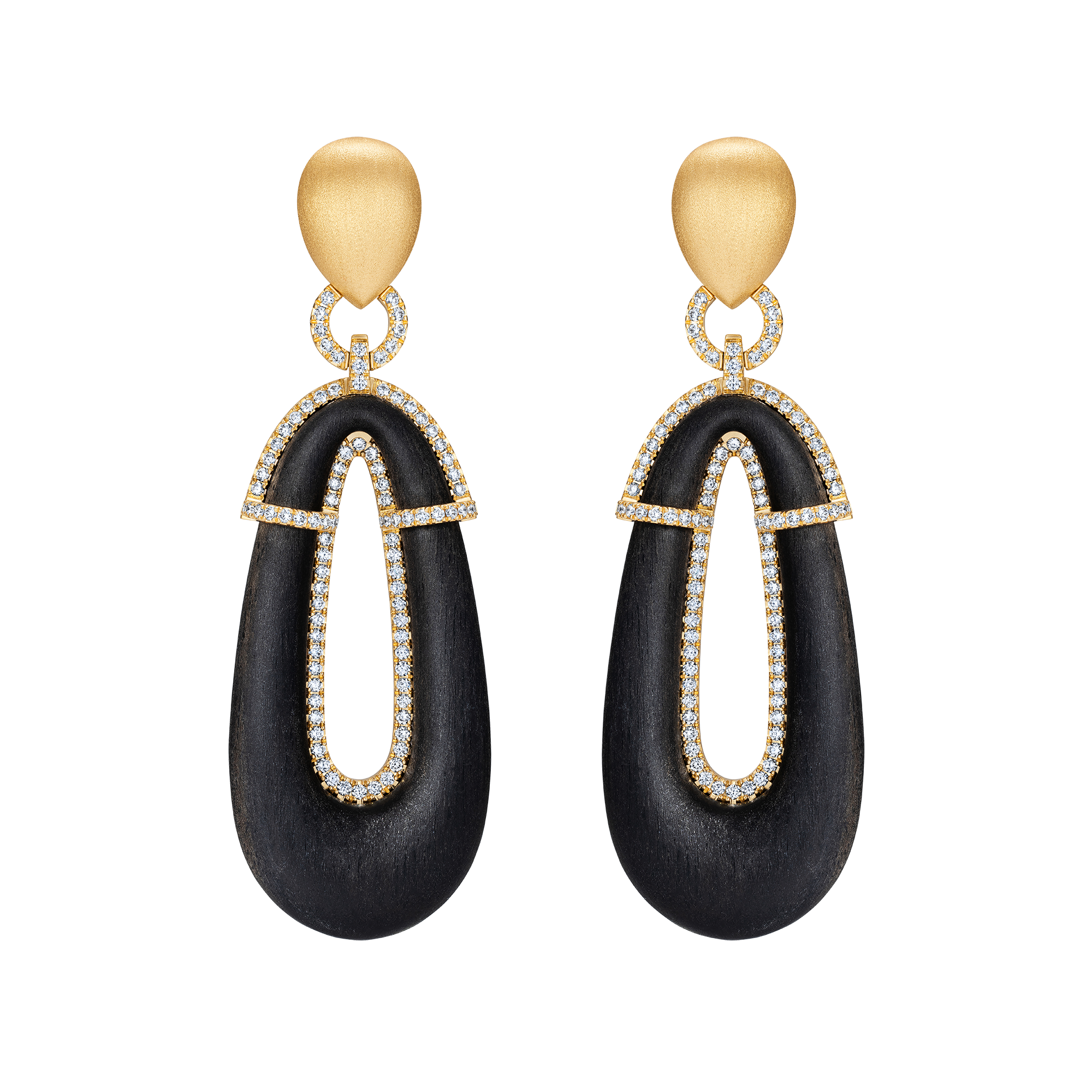 Pengusa Earrings Ebony Wood DELUXE