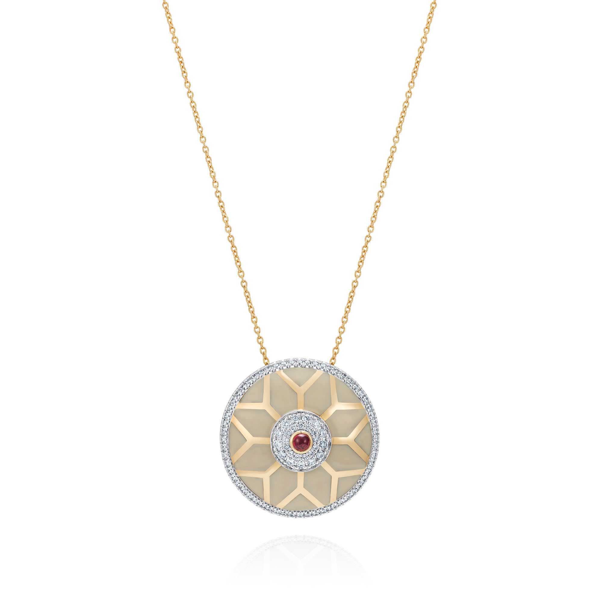Nimi Medallion Pendant - Ruby