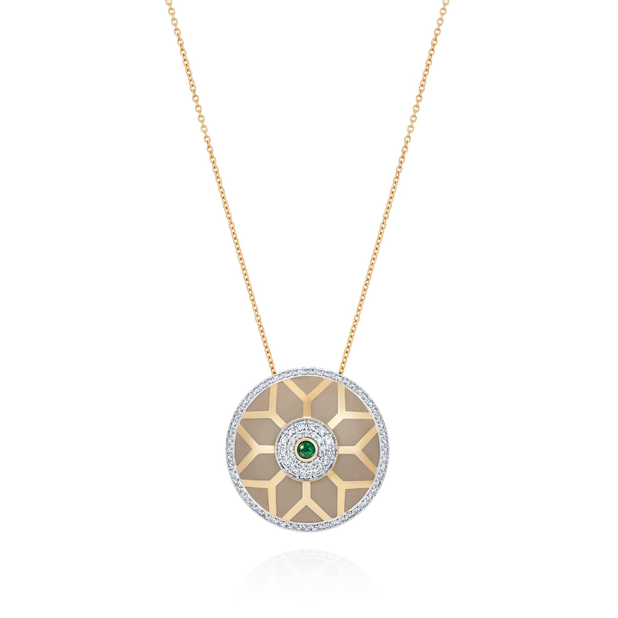 Nimi Medallion Pendant - Emerald