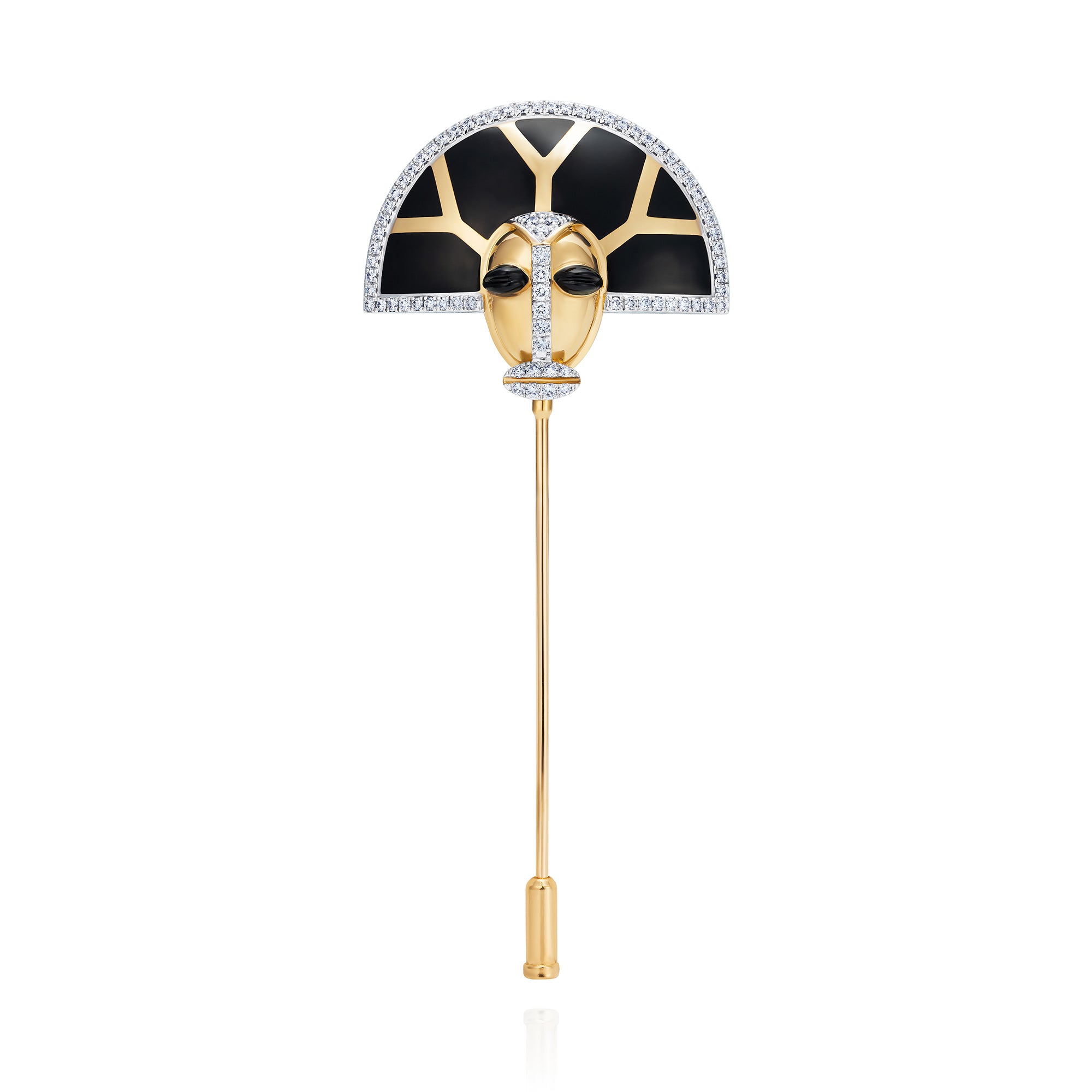 Nimi Nomoli Deco Pin/Brooch Noir