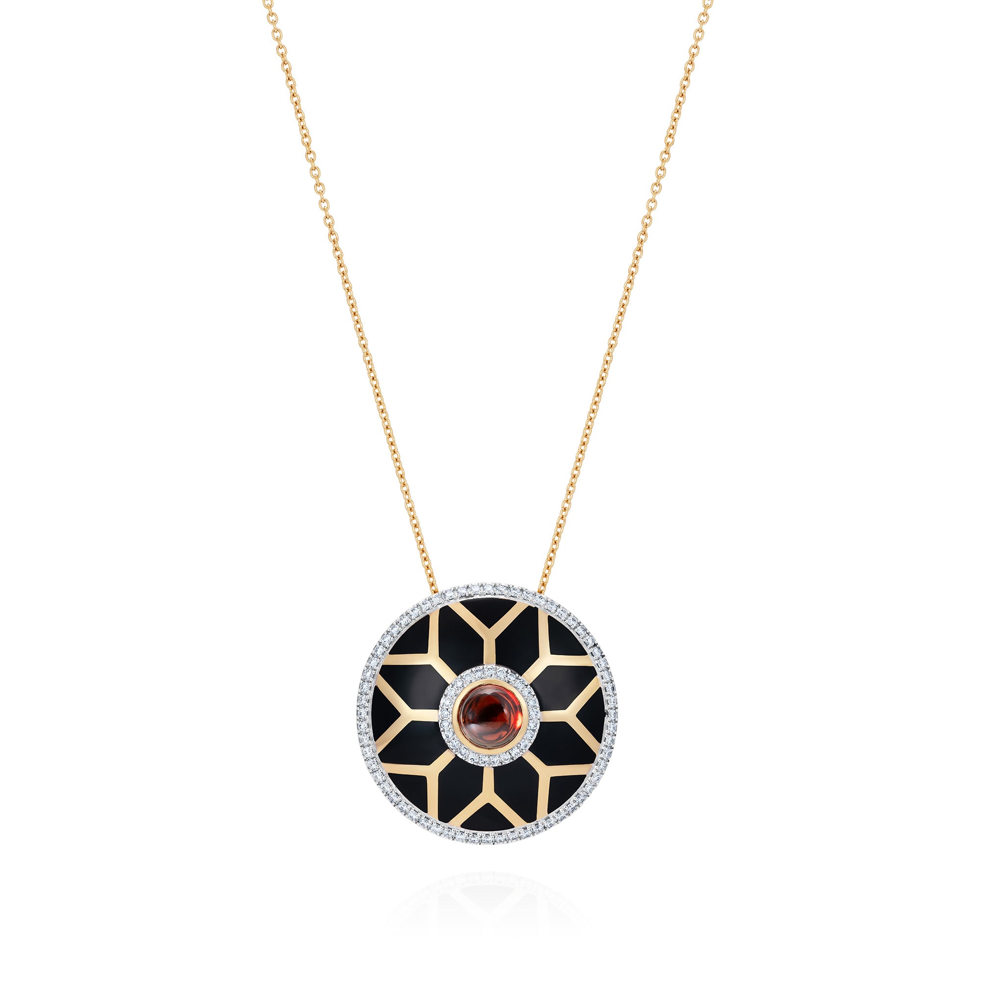 Nimi Medallion Pendant - Garnet