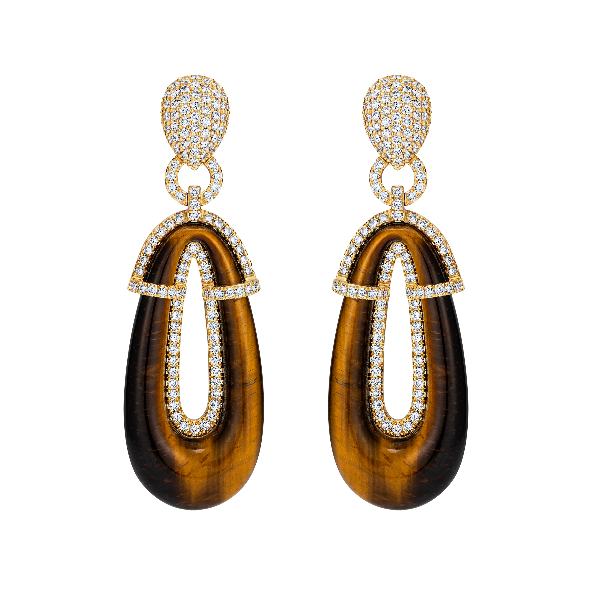 Pengusa Earrings Tigers Eye (Classic Size)